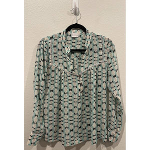DOLAN Chiffon Popover Long Sleeve Blouse